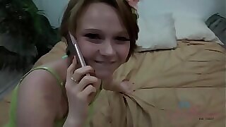 Innocent 18 year old girl fucked while on phone relating to boyfriend (POV) Lucy Valentine - Amateur